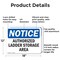 Signmission Authorized Ladder Storage Area, 18 in W x Rectangle, Aluminum OS-2PACK-NS-A-1218-L-10238 - alternate 6